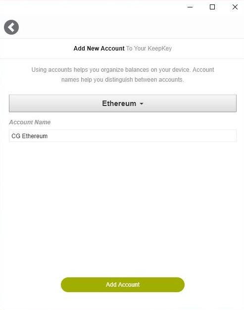 Name keepkey wallet account